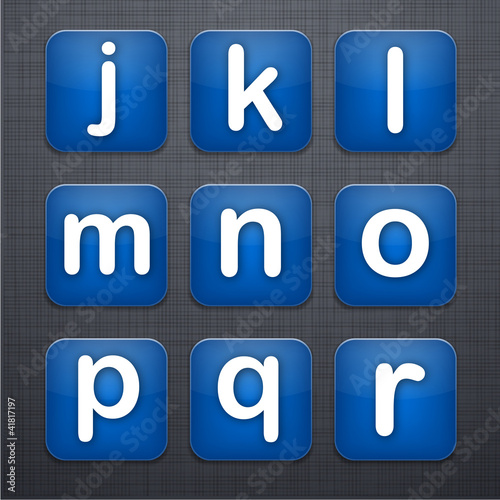 Vector: Square letter modern app icons. Square letter modern app icons.