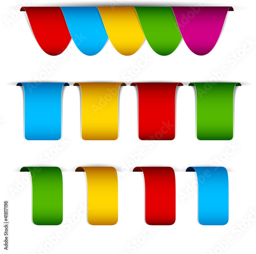 Vector: Set of paper labels. Set of paper labels.