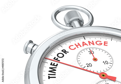 Illustration: Time for change. Stopwatch edition. Time for change. Stopwatch edition.