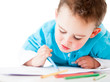 Happy boy coloring