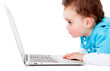 Little boy with a computer