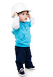 Boy wearing a helmet