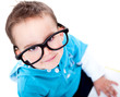 Funny boy wearing glasses