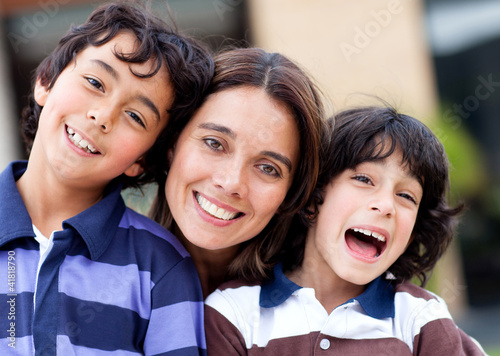 Photo: Mother with sons Mother with sons