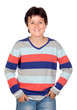 Adorable boy with a striped jersey Adorable boy with a striped jersey