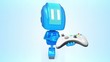 Blue robot with joystick