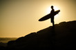 A surfer watching the waves A surfer watching the waves