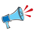 Megaphone, retro loudspeaker.