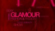 Glamour word tag cloud animation red background video
