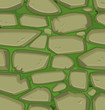Green grass with stones. Seamless