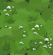 Green grass with flowers. Seamless