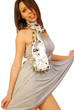 Young brunette woman in elegant gray suit 102 Young brunette woman in elegant gray suit 102