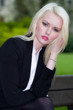 Beautiful young blonde female outdoors