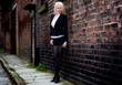 Beautiful young blonde woman in urban scene Beautiful young blonde woman in urban scene