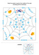 Help the spider to get to his place, maze game for kids