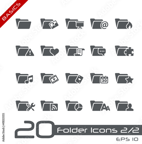 Vector: Folder Icons - Set 2 of 2 // Basics Folder Icons - Set 2 of 2 // Basics
