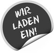 TF-Sticker rund curl unten WIR LADEN EIN!