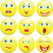 Nine varied expressions of persons. Smilies. Nine varied expressions of persons. Smilies.
