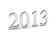 Year 2013 in silver numbers isolated on white