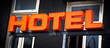 HOTEL sign over the entrance