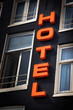 HOTEL sign over the entrance