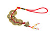 Ancient Chinese coins with red strings.