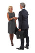 A business handshake