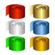 Set of multicolored rolls. Set of multicolored rolls.