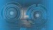 Abstract blue technology circle