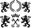 heraldic monsters. stencils. second variant