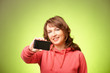 Beautiful woman with smartphone