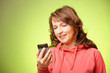 Beautiful woman with smartphone