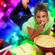 Girl Studying on Graphic