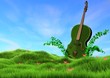 Musik in grüner Natur