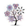 Floral art tree for your design
