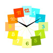 Creative clock design with stickers for your text