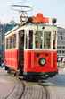 Photo: Red vintage tram in Istanbul Red vintage tram in Istanbul