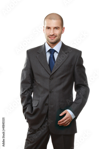 Photo: Portrait of a successful businessman on white Portrait of a successful businessman on white