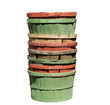old colorful wooden baskets, isolated old colorful wooden baskets, isolated