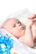 Foto: Month old baby as present in box Month old baby as present in box