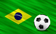 Soccer ball and flag