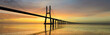 Panorama image of the Vasco da Gama bridge in Lisbon