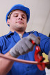 Contractor bending pipe with tool