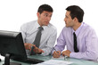 Businessmen having a discussion