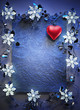 blue christmas frame