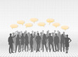 People silhouettes with text callouts