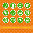 Kitchen home appliances on stickers