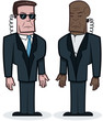 Bodyguards - vector cartoon
