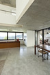 beautiful modern house in cement, interior, open space