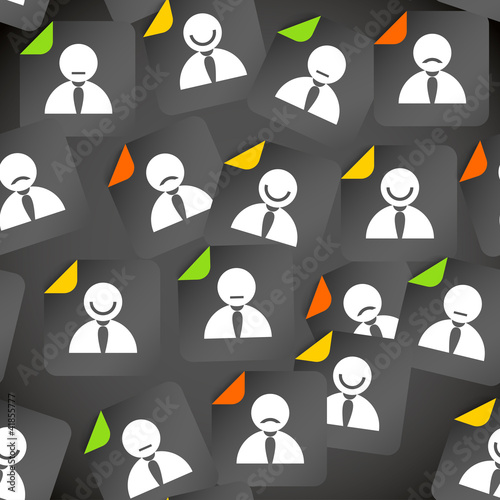 Vector: Abstract crowd of social media account avatars. Seamless backgro Abstract crowd of social media account avatars. Seamless backgro